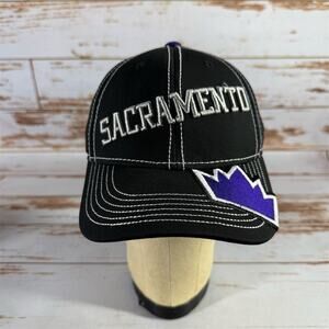 Adidas Sacramento Kings Youth Snapback Hat Black Adjustable Cap
